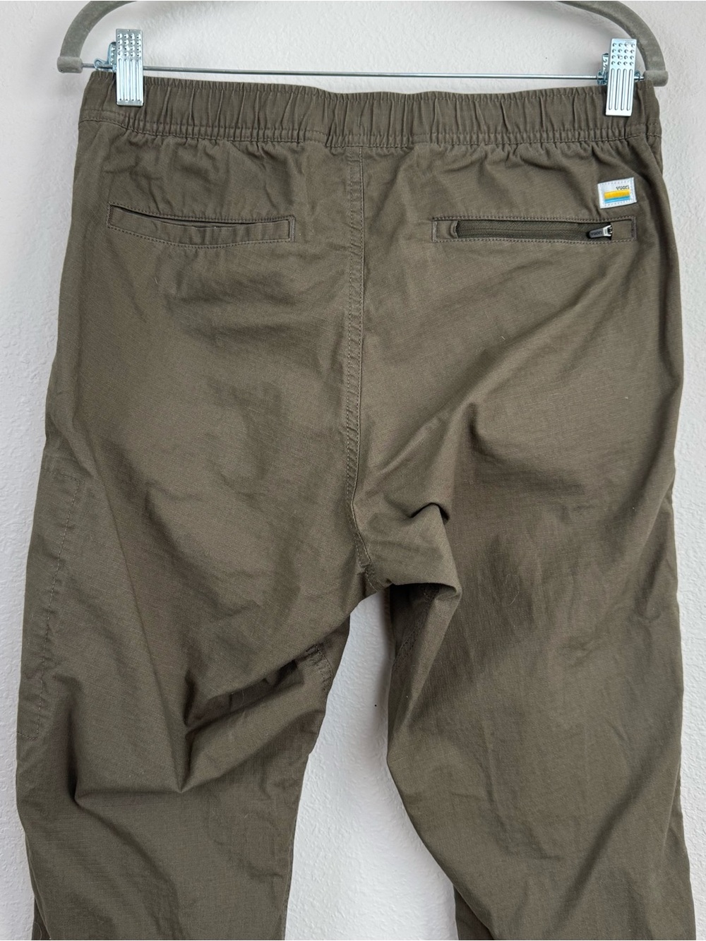 Vuori Ripstop Climber Pants Mens S Stretch Outdoor Casual Drawstring Olive Green - Picture 7 of 13
